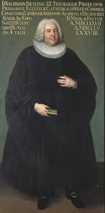Superintendent Salomon Deyling (1677-1755) a theologian of Leipzig by Unbekannt Unbekannt